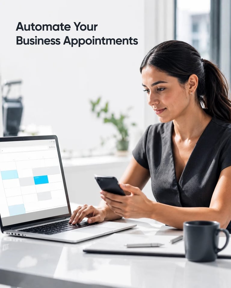 Blog image illustrating automate your business appointments for business automation planning.